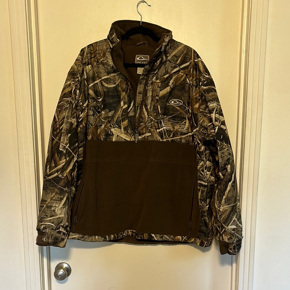 Drake Green and Brown Performance Jacket with Camouflage Design